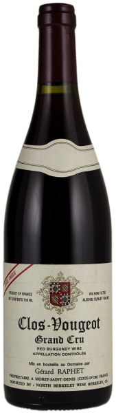 Rượu vang đỏ Domaine Gerard Raphet Clos Vougeot Grand Cru 2019