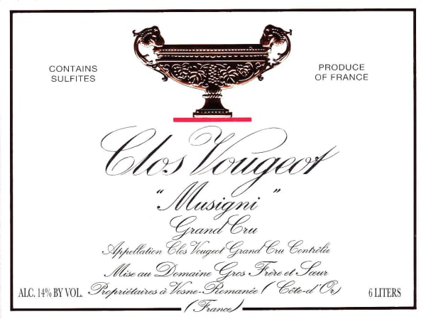 Rượu vang đỏ Domaine Gros Frere et Soeur Clos Vougeot Musigni Grand Cru 2009