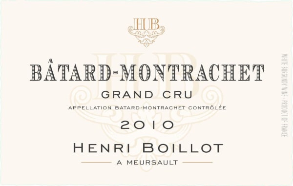 Rượu vang trằng Domaine Henri Boillot Batard-Montrachet Grand Cru 2010