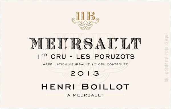Rượu vang trằng Domaine Henri Boillot Meursault Les Poruzots Premier Cru 2013