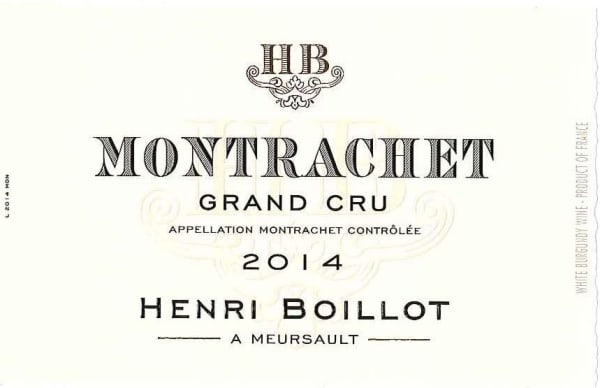 Rượu vang trằng Domaine Henri Boillot Montrachet Grand Cru 2014
