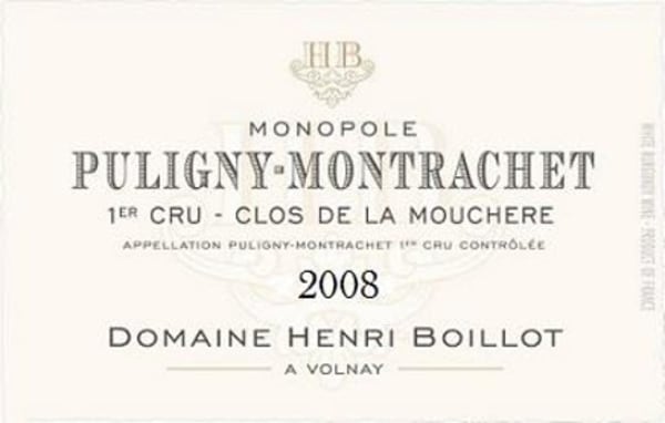Rượu vang trằng Domaine Henri Boillot Puligny-Montrachet Clos de la Moucher Premier Cru 2008