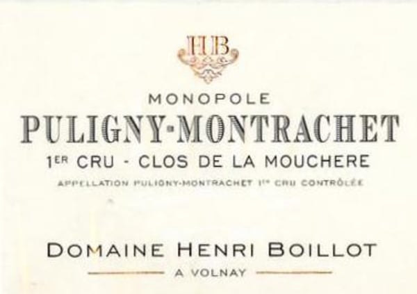 Rượu vang trằng Domaine Henri Boillot Puligny-Montrachet Clos de la Mouchere Premier Cru 2017