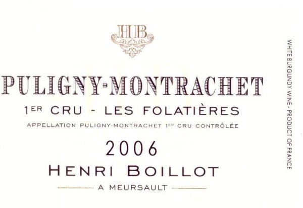 Rượu vang trằng Domaine Henri Boillot Puligny-Montrachet Les Folatieres Premier Cru 2006