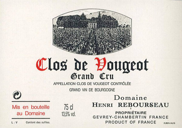 Rượu vang đỏ Domaine Henri Rebourseau Clos de Vougeot Grand Cru 2002