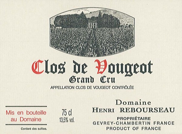 Rượu vang đỏ Domaine Henri Rebourseau Clos de Vougeot Grand Cru 2018