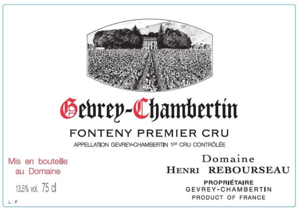 Rượu vang đỏ Domaine Henri Rebourseau Gevrey-Chambertin Fonteny Premier Cru 2018
