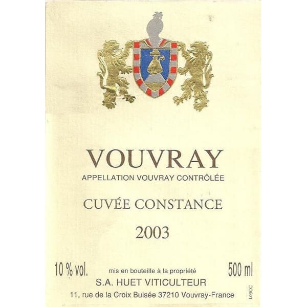 Rượu vang trằng Domaine Huet Cuvee Constance 2003