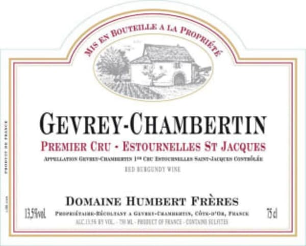 Rượu vang đỏ Domaine Humbert Freres Gevrey-Chambertin Estournelles St Jacques Premier Cru 2020