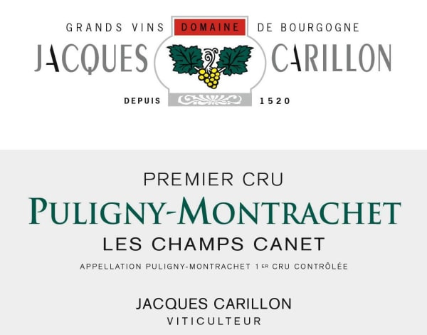 Rượu vang trằng Domaine Jacques Carillon Puligny-Montrachet Les Champ Canet Premier Cru 2014