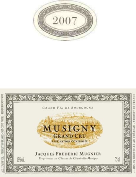 Rượu vang đỏ Domaine Jacques-Frederic Mugnier Le Musigny Grand Cru 2007