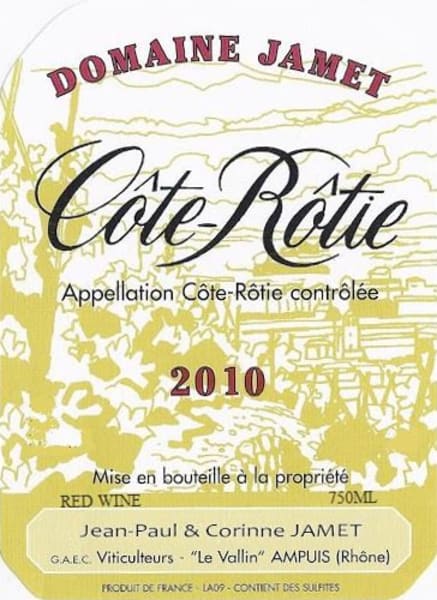 Rượu vang đỏ Domaine Jamet Cote-Rotie 2010