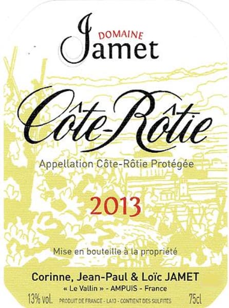 Rượu vang đỏ Domaine Jamet Cote-Rotie 2013