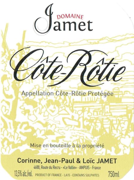 Rượu vang đỏ Domaine Jamet Cote-Rotie 2016