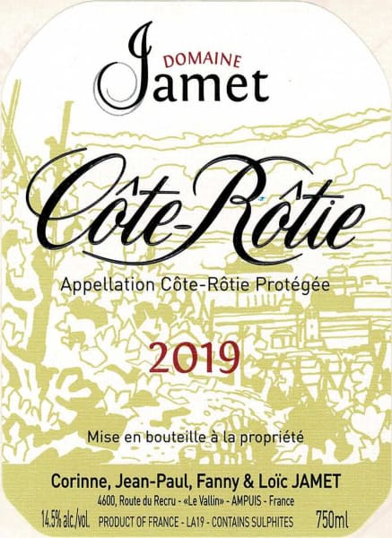 Rượu vang đỏ Domaine Jamet Cote-Rotie 2019