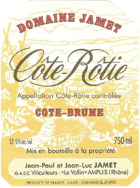 Rượu vang đỏ Domaine Jamet Cote Rotie Cote Brune 2011