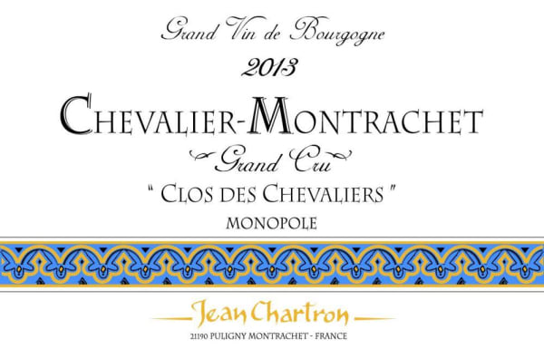 Rượu vang trằng Domaine Jean Chartron Chevalier-Montrachet Clos des Chevaliers Grand Cru 2013