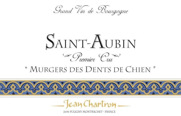 Rượu vang trằng Domaine Jean Chartron St-Aubin Les Murgers des Dents de Chien Premier Cru 2021