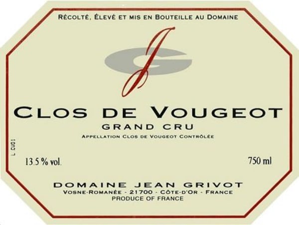 Rượu vang đỏ Domaine Jean Grivot Clos de Vougeot Grand Cru 2020