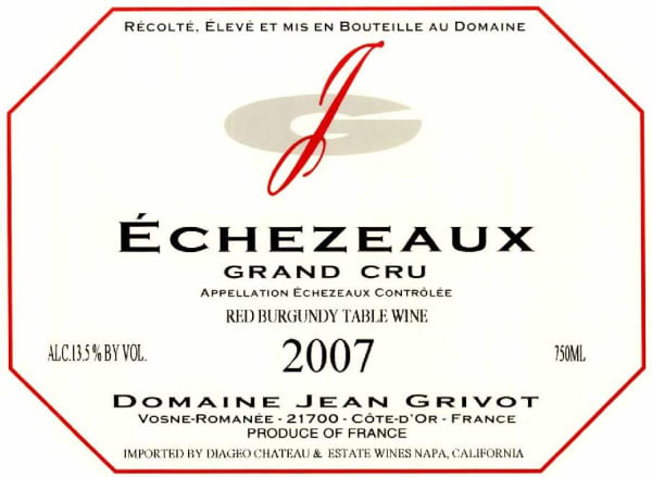 Rượu vang đỏ Domaine Jean Grivot Echezeaux Grand Cru 2007