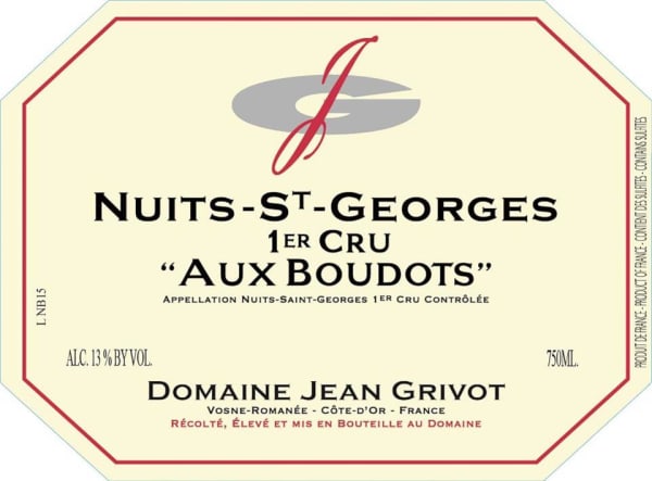 Rượu vang đỏ Domaine Jean Grivot Nuits-St-Georges Aux Boudots Premier Cru 2021