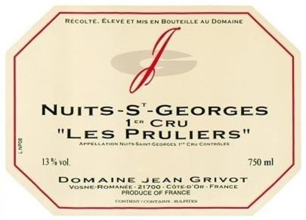 Rượu vang đỏ Domaine Jean Grivot Nuits St Georges Les Pruliers Premier Cru 2005
