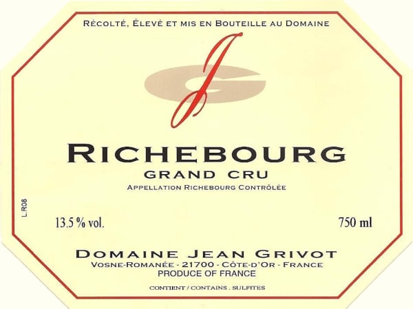Rượu vang đỏ Domaine Jean Grivot Richebourg Grand Cru 2010