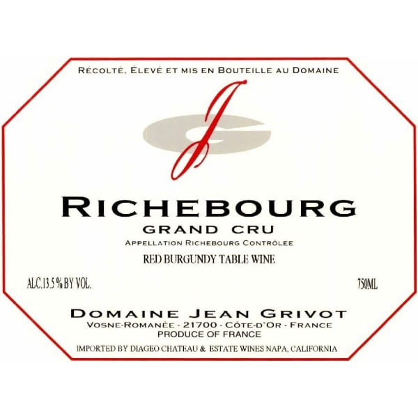 Rượu vang đỏ Domaine Jean Grivot Richebourg Grand Cru 2011