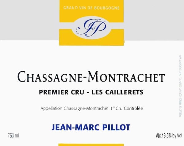 Rượu vang trằng Domaine Jean-Marc Pillot Chassagne-Montrachet Les Caillerets Premier Cru 2017