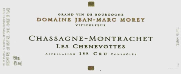Rượu vang trằng Domaine Jean-Marc Pillot Chassagne-Montrachet Les Chenevottes Premier Cru 2009