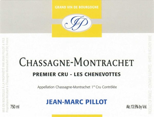 Rượu vang trằng Domaine Jean-Marc Pillot Chassagne-Montrachet Les Chenevottes Premier Cru 2020