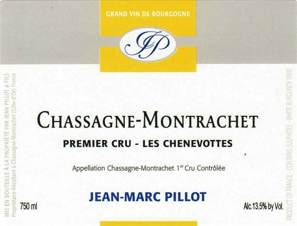 Rượu vang trằng Domaine Jean-Marc Pillot Chassagne-Montrachet Les Chenevottes Premier Cru 2021