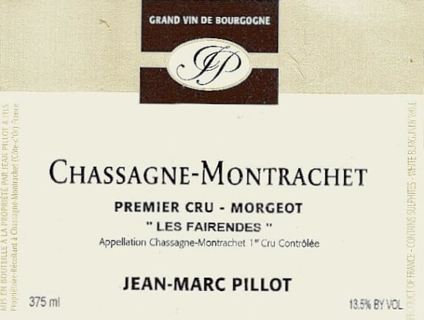 Rượu vang trằng Domaine Jean-Marc Pillot Chassagne-Montrachet Morgeot Les Fairendes Premier Cru 2021
