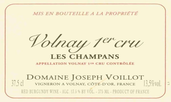 Rượu vang đỏ Domaine Joseph Voillot Volnay Les Champans Premier Cru (chai Magnum 1,5 lít) 2017