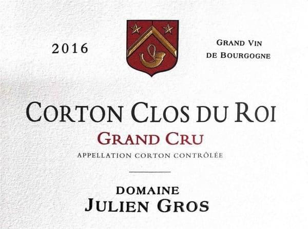 Rượu vang đỏ Domaine Julien Gros Corton Clos du Roi Grand Cru 2016