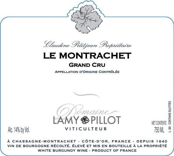 Rượu vang trằng Domaine Lamy Pillot Le Montrachet Grand Cru 2013
