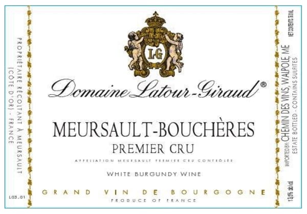 Rượu vang trằng Domaine Latour-Giraud Meursault Boucheres Premier Cru 2018