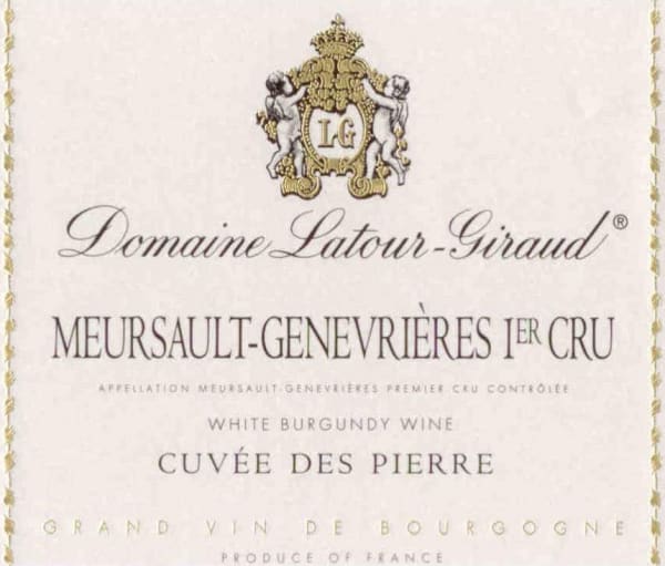 Rượu vang trằng Domaine Latour-Giraud Meursault-Genevrieres Cuvee des Pierre Premier Cru 2012