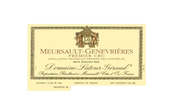 Rượu vang trằng Domaine Latour-Giraud Meursault-Genevrieres Premier Cru 2000