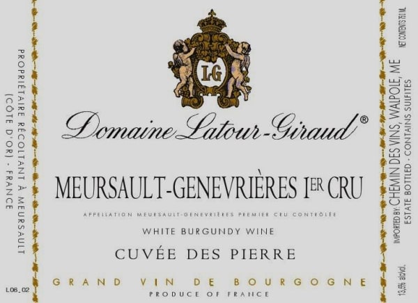 Rượu vang trằng Domaine Latour-Giraud Meursault-Genevrieres Premier Cru Cuvee des Pierres 2018
