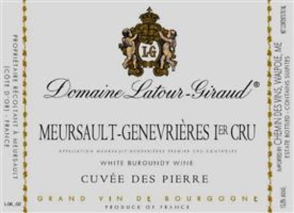 Rượu vang trằng Domaine Latour-Giraud Meursault-Genevrieres Premier Cru Cuvee des Pierres 2019