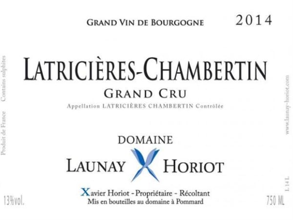Rượu vang đỏ Domaine Launay-Horiot Latricieres-Chambertin Grand Cru 2014