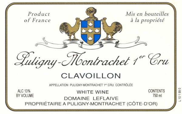 Rượu vang trằng Domaine Leflaive Puligny-Montrachet Clavoillon Premier Cru 2016