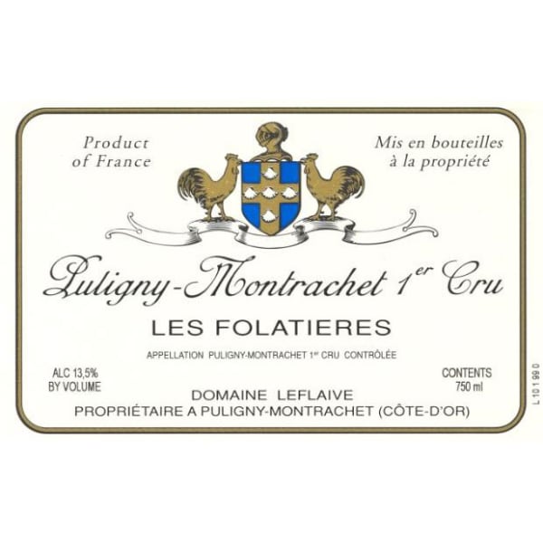 Rượu vang trằng Domaine Leflaive Puligny Montrachet les Folatieres 2001