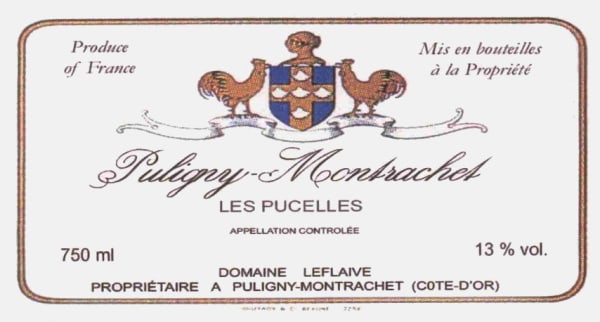 Rượu vang trằng Domaine Leflaive Puligny-Montrachet Les Pucelles 2010