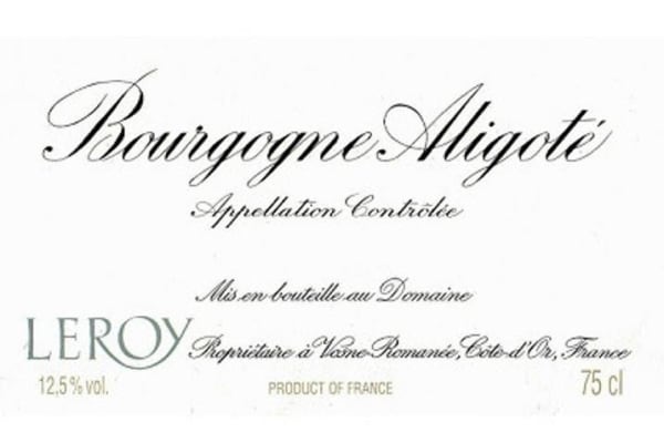 Rượu vang trằng Domaine Leroy Bourgogne Aligote 2014