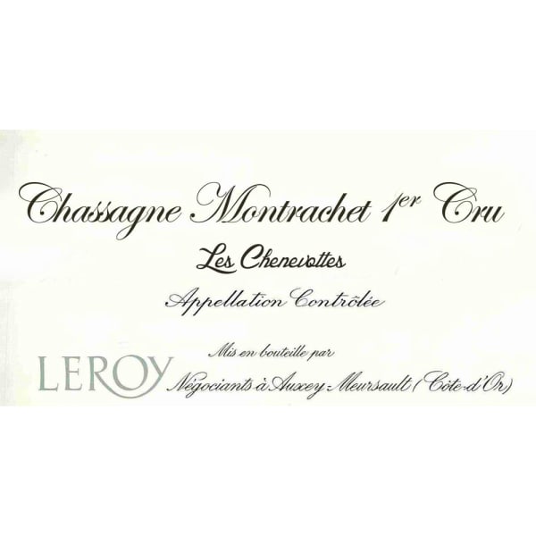 Rượu vang trằng Domaine Leroy Chassagne-Montrachet Les Chenevottes Premier Cru 1989