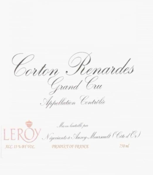 Rượu vang đỏ Domaine Leroy Corton-Renardes Grand Cru 2001