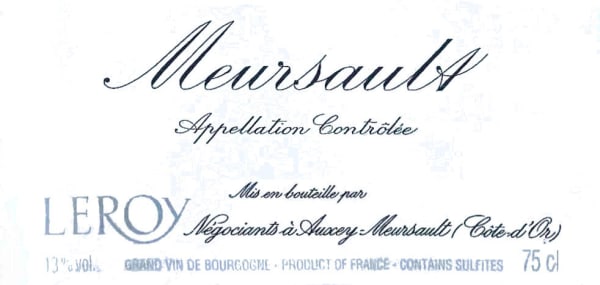 Rượu vang trằng Domaine Leroy Meursault 2013