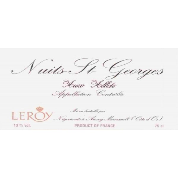 Rượu vang đỏ Domaine Leroy Nuits Saint Georges Aux Allots (scuffed label) 2001